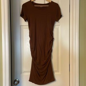Quince Tencel Jersey Maternity Ruched Dress